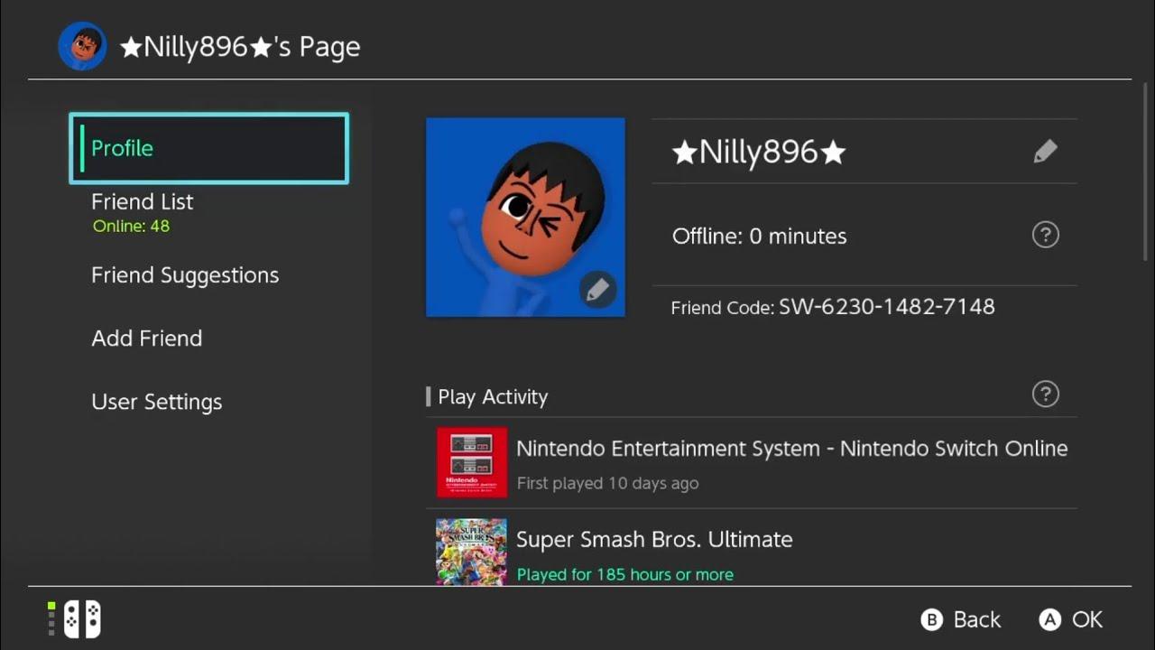 friend code for nintendo switch