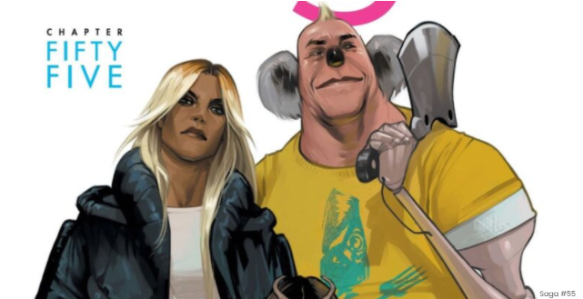 Saga #55 Continues Where it Left Off with a Story about Family & Survival