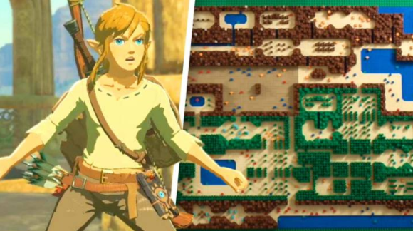 A Fan Recreates the Legend of Zelda Map Using More Than 25,000 LEGO Bricks